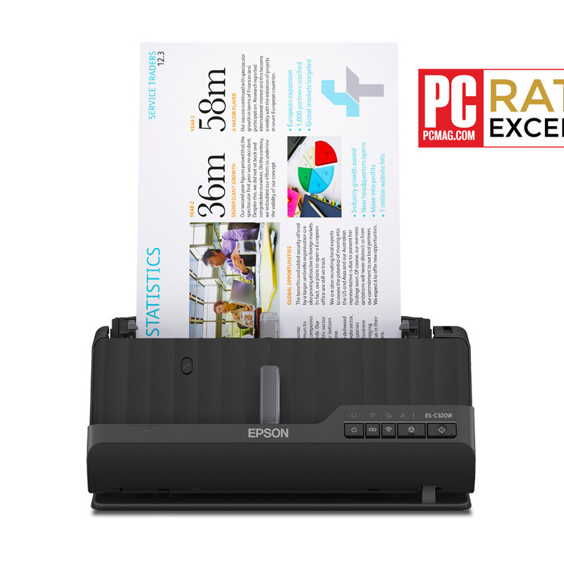 WorkForce ES-C320W Escáner Compacto de Documentos Inalámbrico con Alimentador Automático - B11B270201