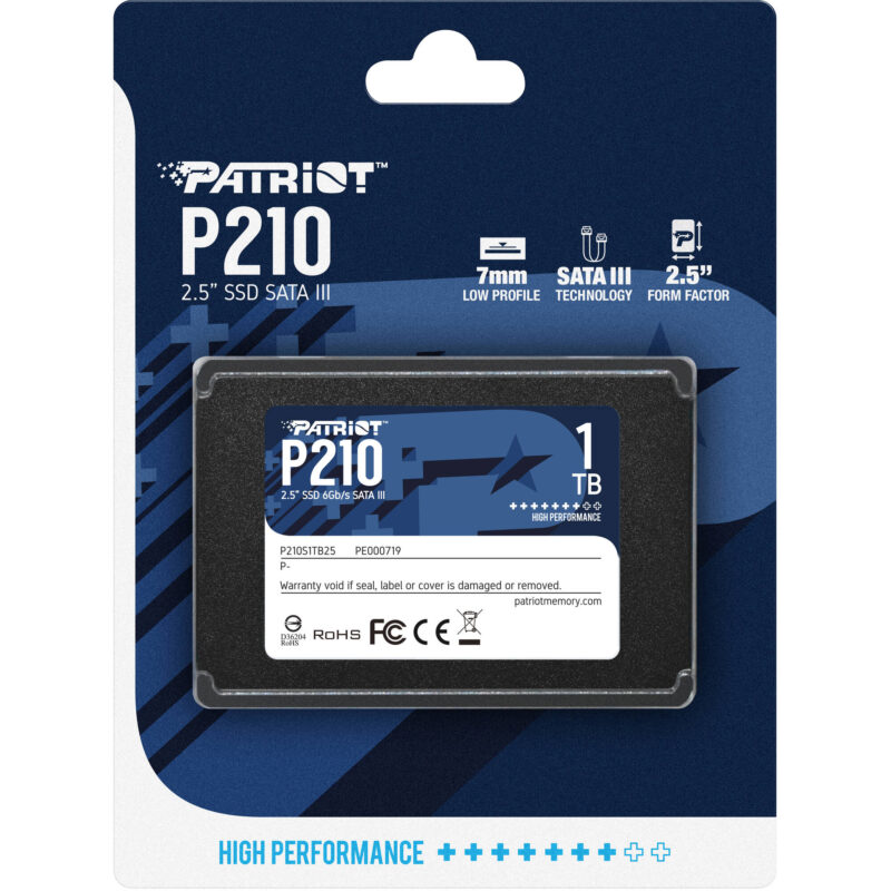 Patriot 1TB P210 Sata III 2.5" SSD - P210S1TB25