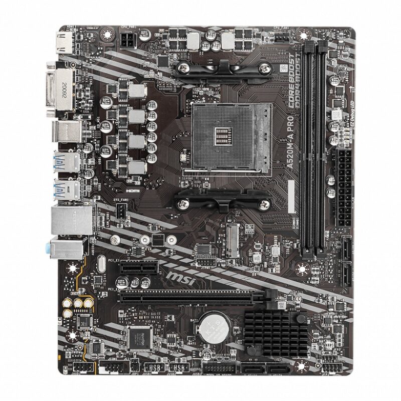 Tarjeta Madre MSI A520M-A PRO, Micro-ATX, Socket AM4, AMD A520, 64GB DDR4, HDMI para AMD - 911-7C96-044