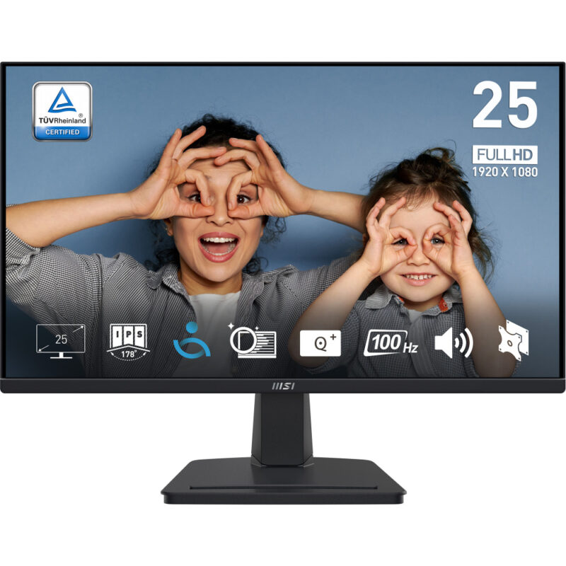 Monitor MSI PRO MP251 LED 24.5", 1920x1080 Full HD, 100Hz, HDMI, Bocinas Integradas, Negro - MSIPROMP251