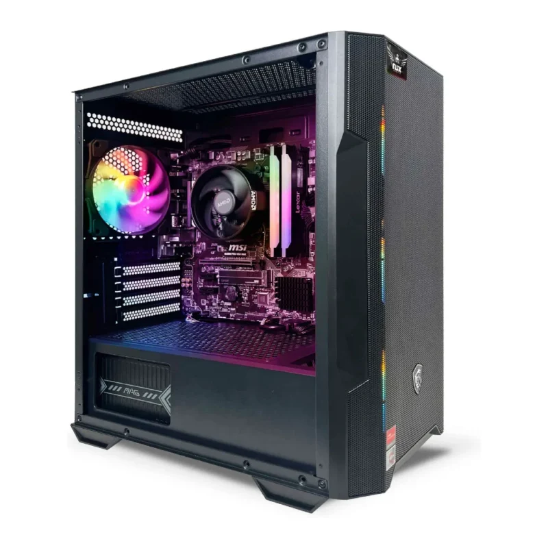 CPU NSX GAMING, AMD Ryzen 7 5700G, 16GB DDR4 , 512GB SSD M.2 NVME, Ventiladores RGB, Windows 11 Profesional - PGR7VAS4W-01