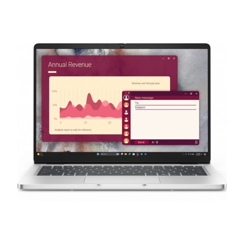 Laptop Dell PC14250, Intel Core Ultra 7 255U, 16GB RAM DDR5, 512GB SSD M.2, Pantalla de 14" FHD IPS, Windows 11 Profesional - 2HWN3