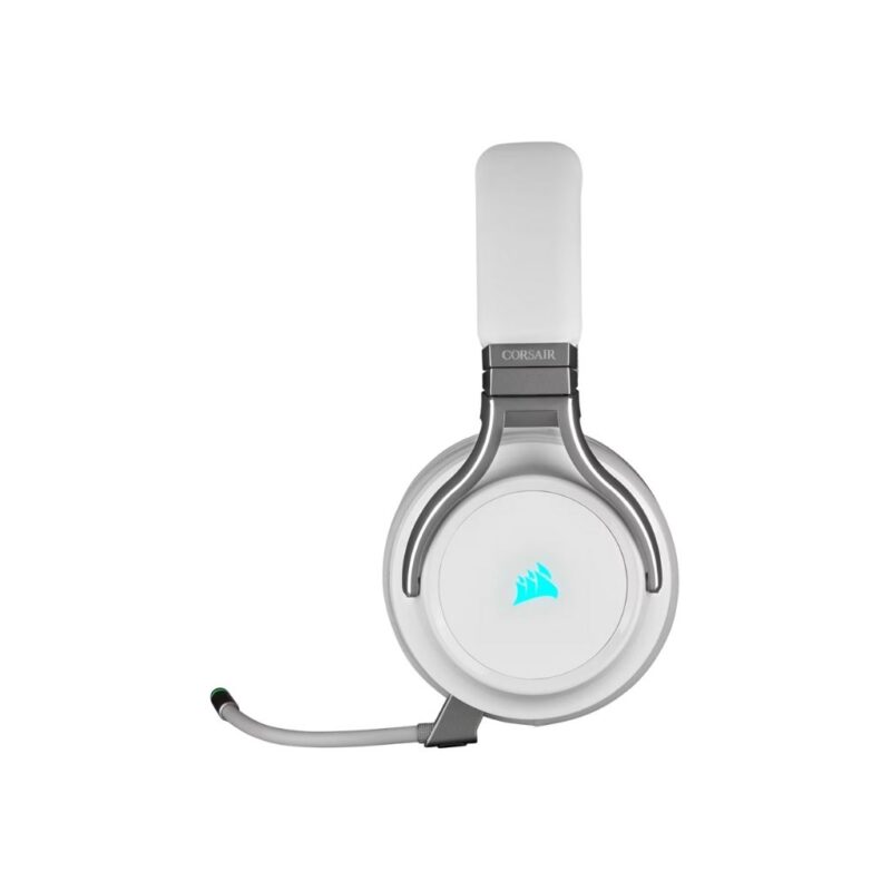 Corsair Audífonos Gamer VIRTUOSO RGB WIRELESS 7.1, Inalámbrico, USB + 3.5mm, Blanco - CA-9011186-NA