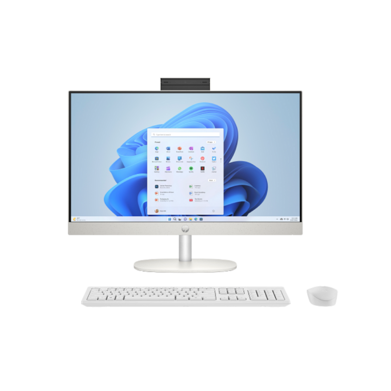 HP All-in-One 24-cr0250la, AMD Ryzen 5 7520U, 8GB RAM LPDDR5, 512GB SSD M.2, Pantalla de 23.8" FHD, Windows 11 Home OEM - BA1V5LA#ABM