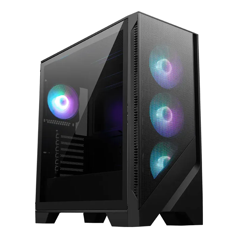 MSI, MAG FORCE 321R AirFlow, Negro, 2xUSB 3.2 Gen 1, 4×120 mm ARGB – 824142355879