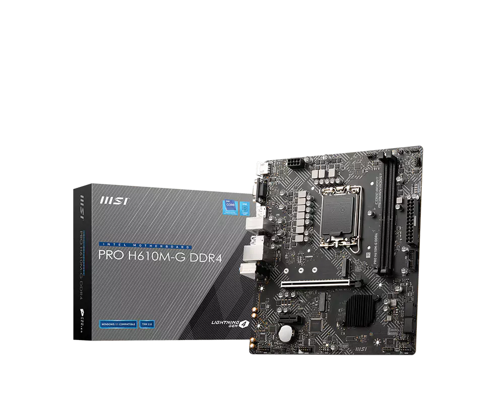 Tarjeta Madre Pro H610M-G DDR4 LGA 1700 12th, 13th y 14th Gen 2xDDR4 MicroATX - 824142357712