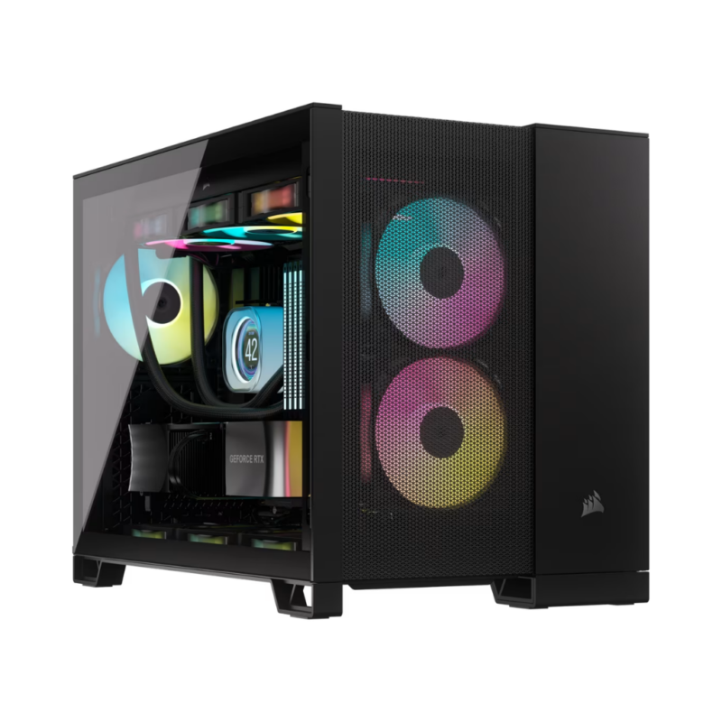 Gabinete Corsair, Midi-Tower, Micro-ATX/Mini-ITX, USB 3.0, sin Fuente, sin Ventiladores Instalados, Negro - CC-9011263-WW